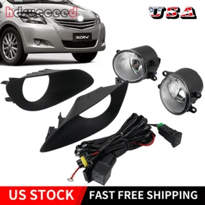 Set Kit Fog Lamps Spot Lights For Toyota Belta Vios/Yaris 4DR Sedan 2007-2011 - Picture 1 of 13