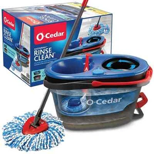 O-Cedar Easywring Rinseclean Microfiber Spin Mop & Bucket Floor Cleaning System - Picture 1 of 8