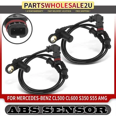 2x Sensores de velocidad de rueda ABS delanteros LH y RH para Mercedes-Benz CL500 S350 S430 S600 Foto 1 de 4
