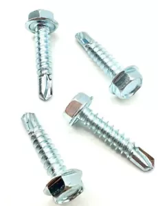 Tornillos de tek autoperforados 4,2 mm x 19 mm cabeza hexagonal 8 g x 3/4" REVESTIMIENTO DE TECHO DE ZINC - Imagen 1 de 6