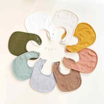 Muslin Baby Bibs 8 Pack Baby Bandana Drool Bibs Cotton for Unisex Boys Girls, 8  - image 1 of 4