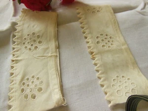Paire d'emmanchure broderie dentelle ancienne theatre Chemisier T15-38 - Picture 1 of 6
