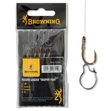 Browning Feeder Angelhaken mit Vorfach gebunden - Trophy Fish 6St.