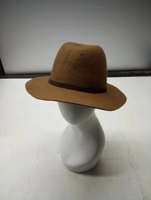 Sombrero para mujer APT 9 con bandas de fieltro Fedora marrón nuez moscada 100 % lana XL Foto 1 de 3