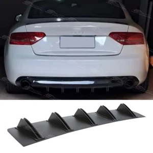 Divisor de parachoques trasero negro 10 aletas para Audi A3 A4 A5 A6 S3 S4 B8 - Imagen 1 de 8