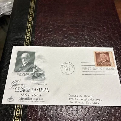 Honoring George Eastman First Day of Issue Envelope & Stamp 1954 - Image 1 of 4