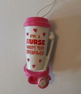 I'm a Nurse What's Your Superpower Resin Christmas Ornament NWT Gift for RN - Picture 1 of 3