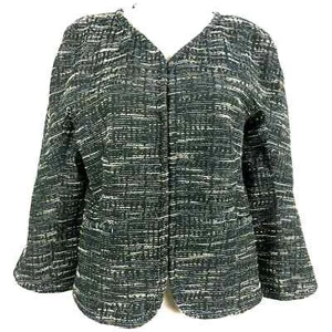 Nuevo con etiquetas Blazer Leon Max Studio Mujer Talla 12 Negro Azul Tweed Blazer Chaqueta Texturizada - Imagen 1 de 9