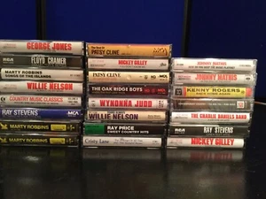 23 COUNTRY CASSETTES- George Jones, Kenny Rogers, Willie Nelson etc - Picture 1 of 4