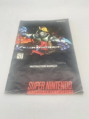 Killer Instinct for Super Nintendo System SNES **Instruction Booklet Only** - Image 1 of 2