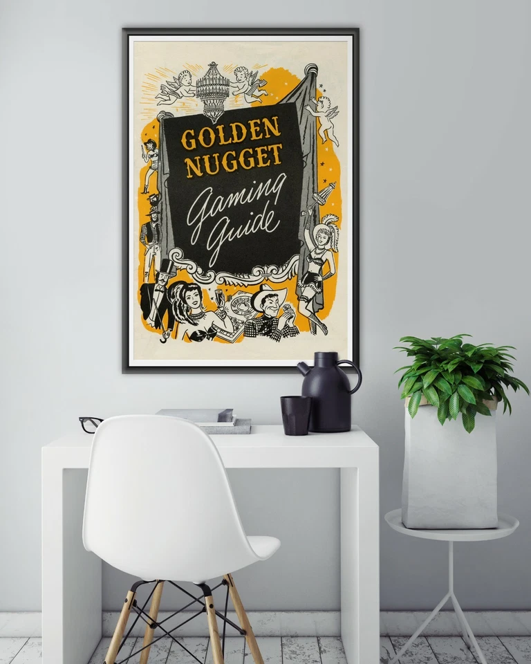 Pôster guia de jogos de cassino Golden Nugget 1949! (até 24" x 36") - Las Vegas - Imagem 1 de 4