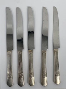 SIMEON L GEORGE H ROGERS CO ONEIDA LTD SILVER ROSE FLATWARE KNIVES 5 - Picture 1 of 2