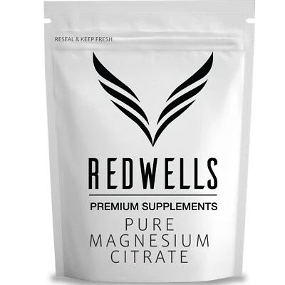 Magnesium Citrate Powder REDWELLS Reduce Fatigue Muscle Function Help PMS Scoop