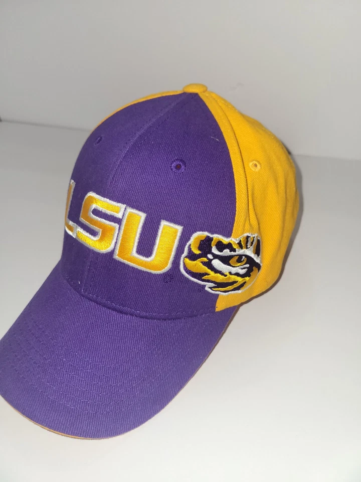 LSU Tigers Hat Cap Strap Back Captiving Headgear SILVER SERIES  NICE CLEAN - Image 1 of 4