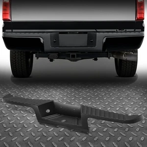 Rear Black Step Bumper Face Impact Bar w/o Sensor Holes For 08-12 Ford F250 F350 - Picture 1 of 7