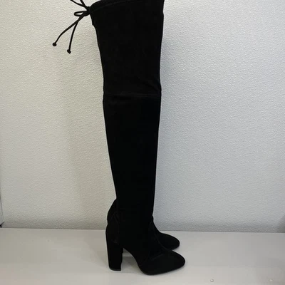 Bota de ciudad Stuart Weitzman Ariana 100 para mujer talla 5,5 negra gamuza sobre la rodilla Foto 1 de 4