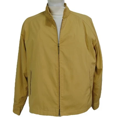 Chaqueta de tela vintage años 70 London calibre niebla 46 larga amarillo mantequilla forro con cremallera Foto 1 de 4
