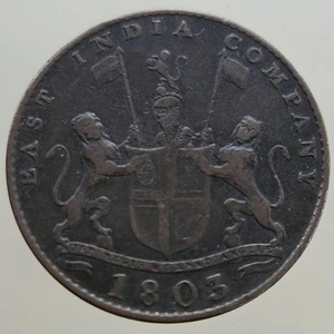 East India Company X 10 Cash 1803 Inde  - Picture 1 of 2