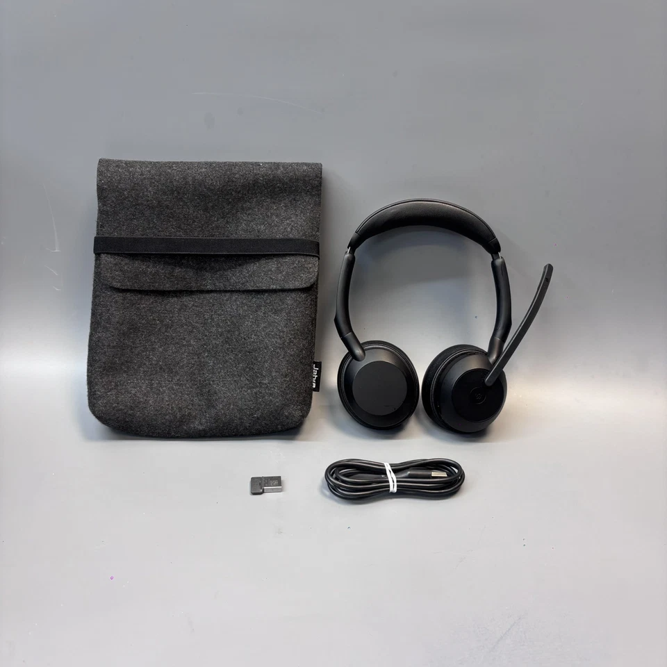 Jabra Bluetooth Headset Evolve2 55 -Wireless Headset | USB C | Dongle | Bag[4C] - Image 1 of 4