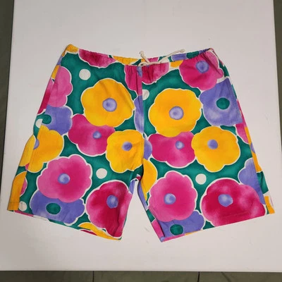 Pantalones Cortos de Natación Surfline Hawaii Jams World Board Vintage Algodón Flower Power Foto 1 de 4