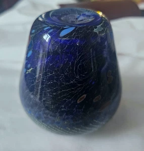 super Australian gerry reilly studio glass vase vessel, signed to base, - Picture 1 of 3