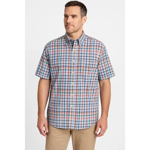 Lands End Plaid Pattern Short Sleeve Button Down Shirt Size XXL Tall - Picture 1 of 8