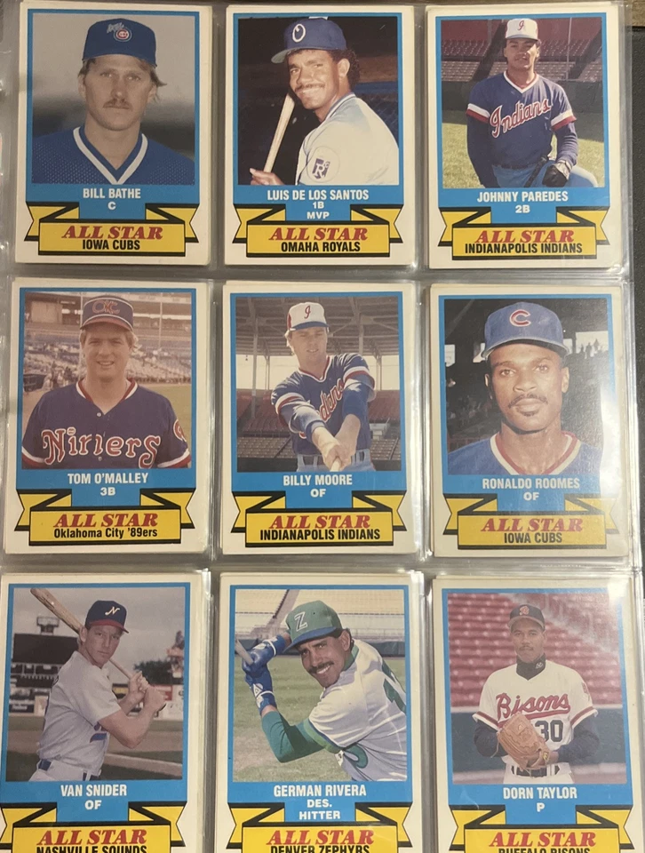 1988-1991 AAA BASEBALL-MLB MINOR LEAGUE TRADING CARDS-YOU PICK - Image 1 of 4