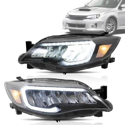 VLAND FULL LED Headlights For 2008-14 Subaru Impreza WRX Sequential Front Lamps - Image 1 of 4