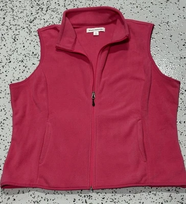 Chaleco para mujer Amazon Essentials polar polar cremallera completa acogedor tejido talla XXL rosa Foto 1 de 2