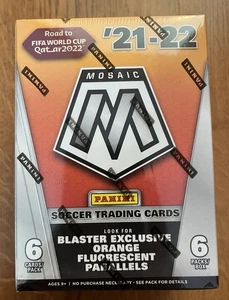 2021/22 Panini Mosaic Road to FIFA World Cup Soccer EXCLUSIVE Sealed Blaster Box - Picture 1 of 7