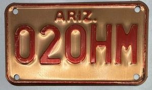 Arizona Motorrad Kennzeichen Kupfer 020 HM - Bild 1 von 5