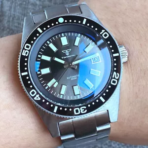 30ATM 41mm Tandorio Black Dial Sapphire Glass NH35A PT5000 Automatic Mens Watch - Picture 1 of 18