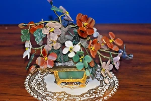 8" VINTAGE BONSAI PEKING JADE TREE IN JADE PLANTER - Picture 1 of 3