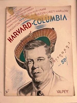 1948 Harvard Crimson vs Columbia Lions Football Program FAIR+/GOOD Condition. - Image 1 of 2