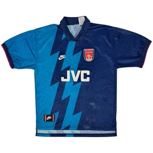 RARE ARSENAL FC NIKE 1995 1996 AWAY FOOTBALL JERSEY SOCCER SHIRT BLUE MAN SIZE L - Bild 1 von 18