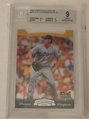 CLAYTON KERSHAW 2008 Upper Deck SP 模切金色新秀 RC 等级 BGS 9 — 第 1/3 张图片