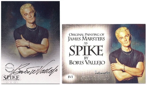 2005 ORIGINAL PAINTING OF JAMES MARSTERS (SPIKE) BY BORIS VALLEJO AUTOGRAPH CARD Cover