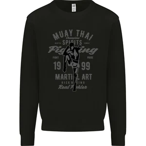Muay Thai Fighting MMA Martial Arts Gym Kids Sweatshirt Jumper - Picture 1 of 3