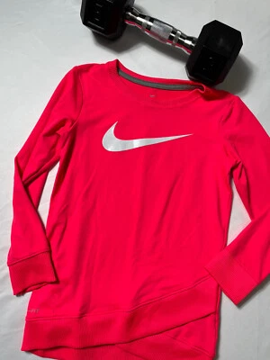 Nike DriFit Toddler Girls Sweatshirt Hot Pink Size 6(M) #B-906 - Image 1 of 4
