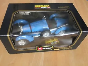 Bugatti Type 59 1934 - Burago 1/18 Scale Blue BOXED - Picture 1 of 2