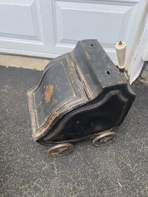 Antique Victorian Coal Scuttle Ash Bin w/ Shovel & Tinder Box 🏺 RARE Victorian - Image 1 of 4