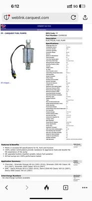 Электрический топливный насос CARQUEST E2496038 для пикапов Chevrolet и GMC - Изображение 1 из 4