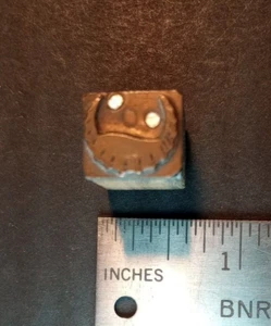 Copper Bottle cap bottom Vintage Letterpress Printing Block - Picture 1 of 2
