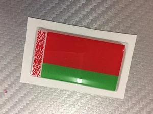 Adesivo Bandiera 3D Resinata BIELORUSSIA 45 x 25 mm. - Foto 1 di 1