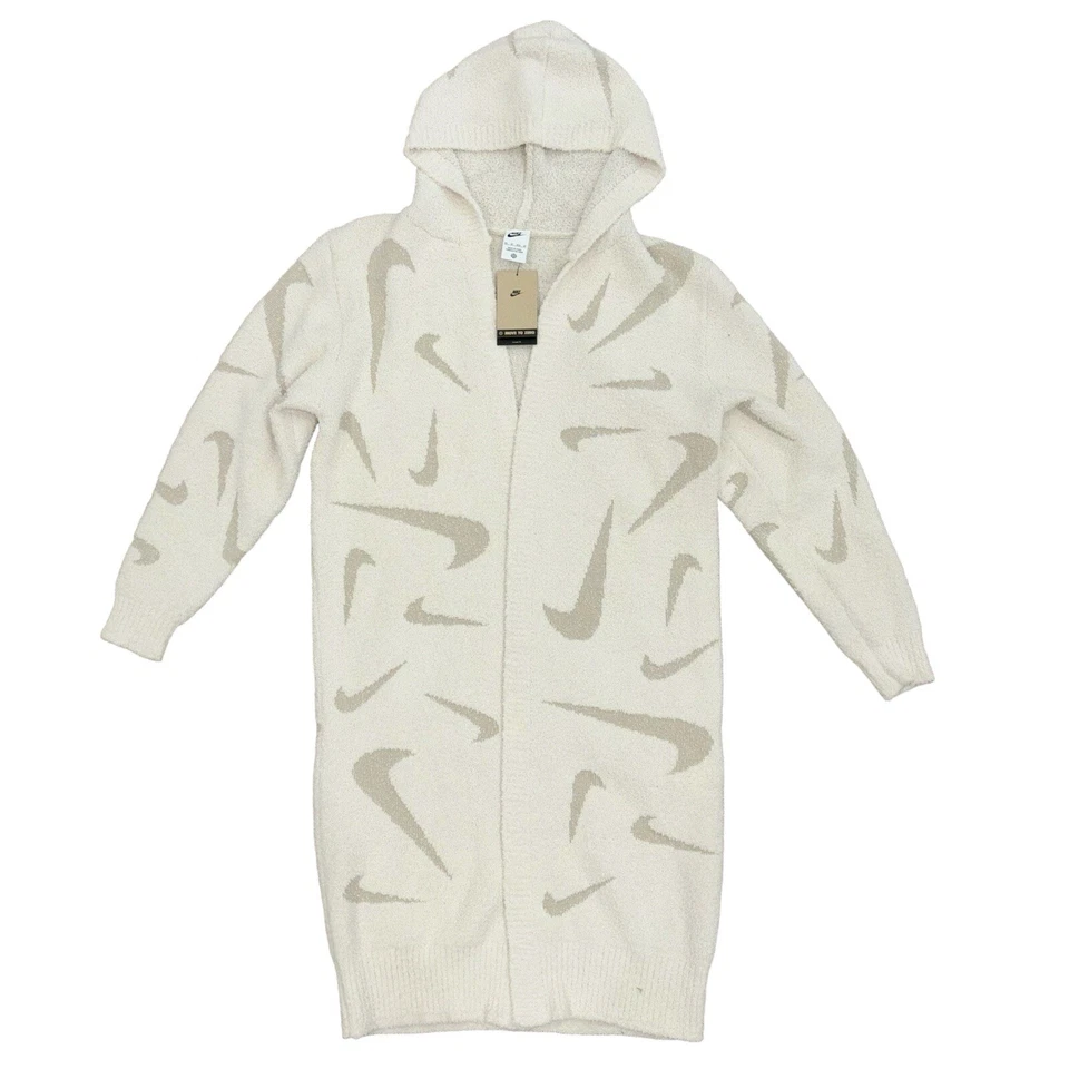 Nike Sportswear Phoenix Cozy Boucle Long Knit Cardigan (FD4282-105) Size Medium