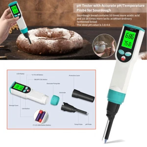 Waterproof Food pH Meter with High Accuracy Temp/pH Probe, Food pH Tester Meat - Picture 1 of 11