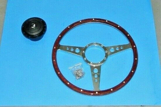Nuevo adaptador de volante y buje de madera laminada de 15" Triumph TR4 TR4A TR6 Foto 1 de 4
