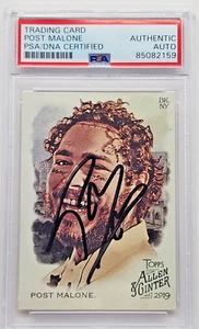 Post Malone Hand Signed Auto 2019 Topps Allen and Ginter Musician #176 - PSA - Picture 1 of 13
