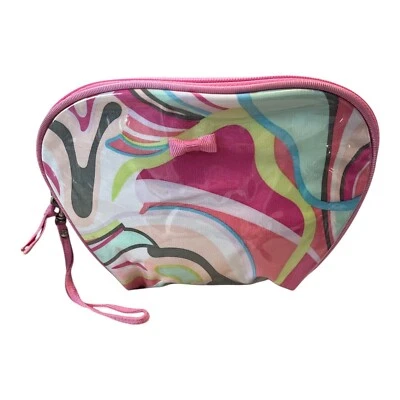 Bolso de Cosméticos Abstracto Vintage Liz Claiborne Vinilo Transparente Foto 1 de 4