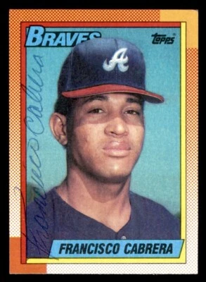 1990 Topps Baseball #254 Francisco Cabrera Signed Autograph (no COA) *d2 - Image 1 of 2